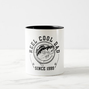 Zitat zur Fischerei: Cooler Vater seit 1999 Zweifarbige Tasse