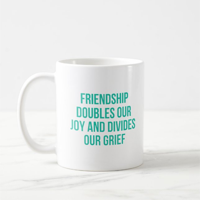 Zitat zur Freundschaft Kaffeetasse (Links)