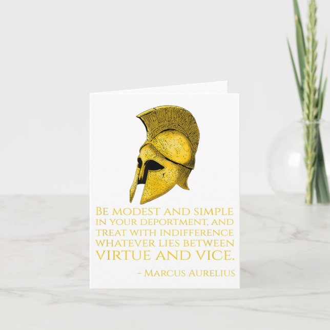 Zitat zur griechischen Philosophie - Marcus Aureli Karte (Vorderseite)