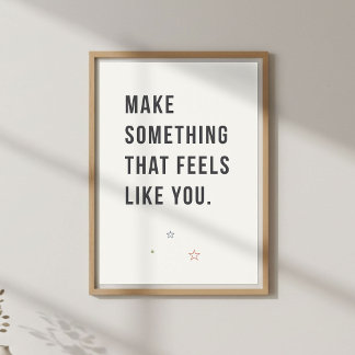 Zitat zur Inspiration für Künstler. Minimal kreati Poster