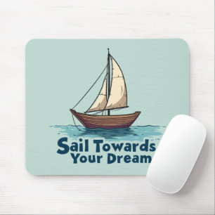 Zitat zur Inspiration von Vintage-Segelschiffen Mousepad