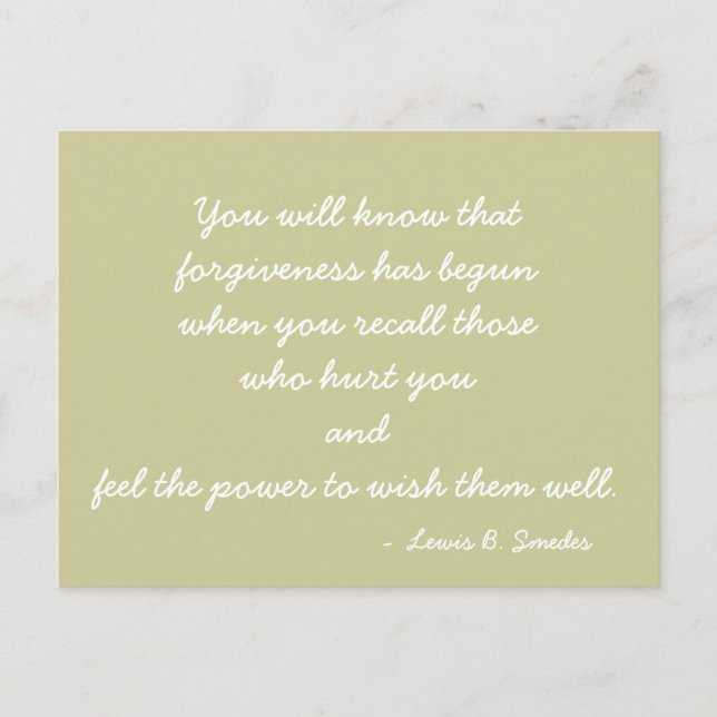 Zitat zur inspirierenden Postkarte (Vorderseite)