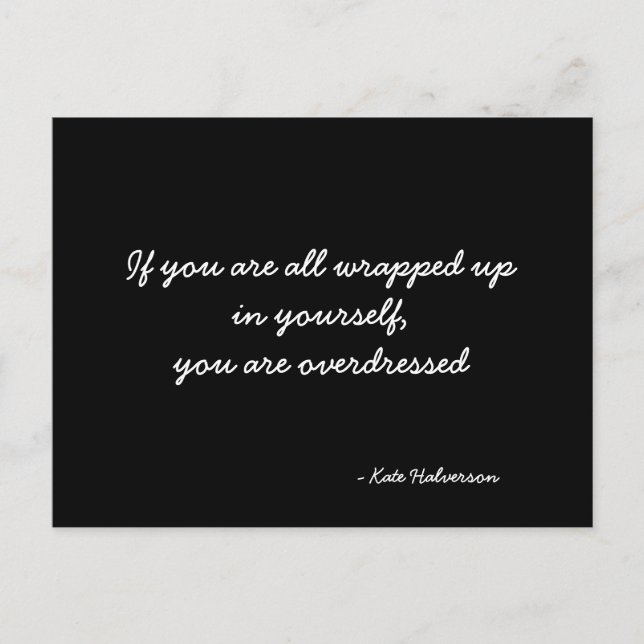 Zitat zur inspirierenden Postkarte (Vorderseite)