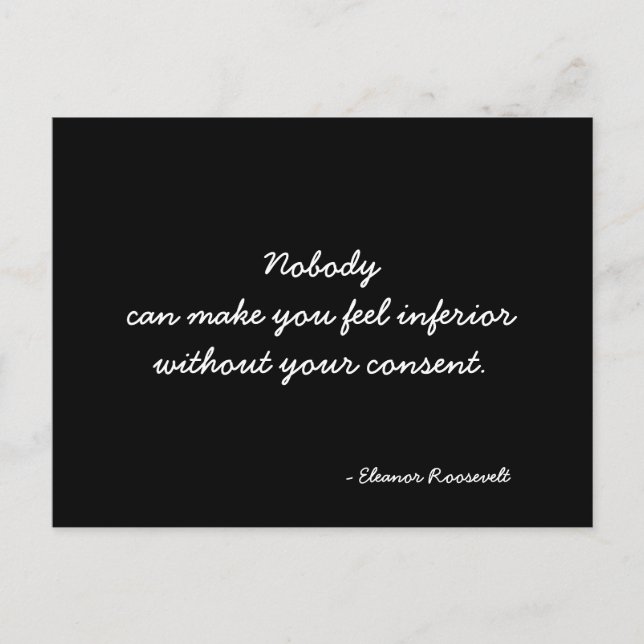 Zitat zur inspirierenden Postkarte (Vorderseite)