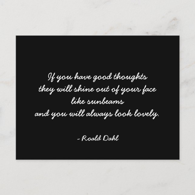 Zitat zur inspirierenden Postkarte (Vorderseite)