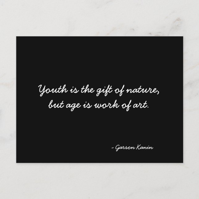 Zitat zur inspirierenden Postkarte (Vorderseite)