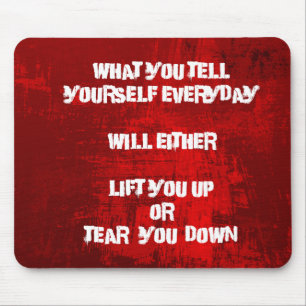 Zitat zur inspirierenden Typografie über das Selbs Mousepad