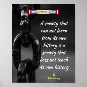 Zitat zur Junetezehnten Gesellschaft Poster