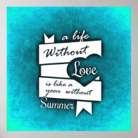 Zitat zur Liebe auf Türkis