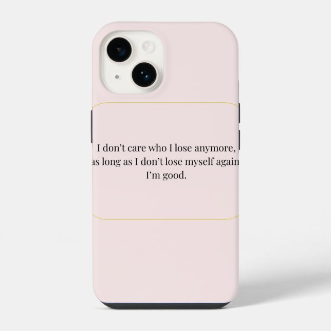 Zitat zur Minimalistischen Liebe - Inspiration iPhone Hülle (Rückseite)