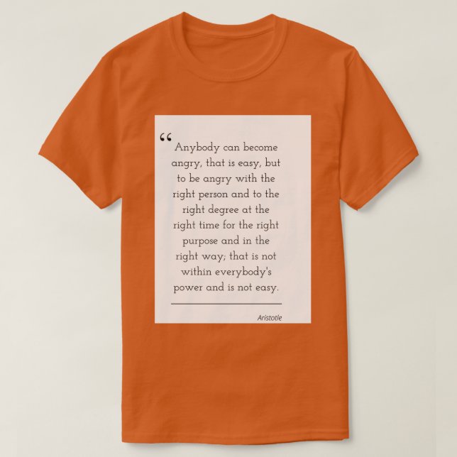 Zitat zur Philosophie Aristoteles 2 T-Shirt (Design vorne)