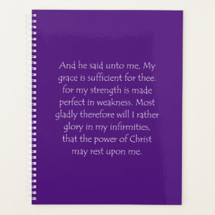 Zitat zur Schrift 2 Korinther 12 9 Planer