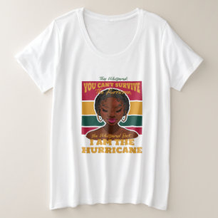 Zitat zur schwarzen Geschichte, Melanin-Frauenkorb Große Größe T-Shirt