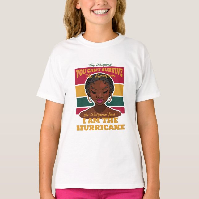 Zitat zur schwarzen Geschichte, Melanin-Frauenkorb T-Shirt (Vorderseite)
