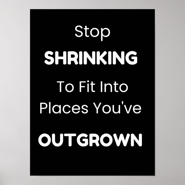 Zitat zur Stärkung des persönlichen Wachstums Mini Poster (Vorne)