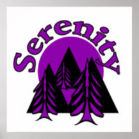 Zitat zur Stille Moderne Lila Mond-Bäume