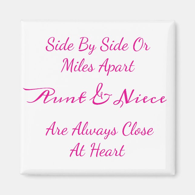 Zitat zur Tante-Niece-Liebe: Seite an Seite oder M Magnet (Vorne)
