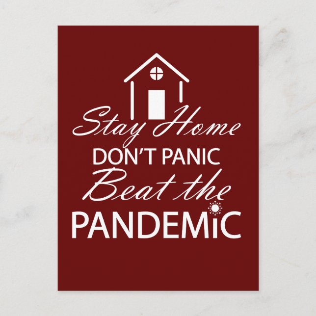 Zitat zur Verhinderung der Corona-Infektion Postkarte (Vorderseite)