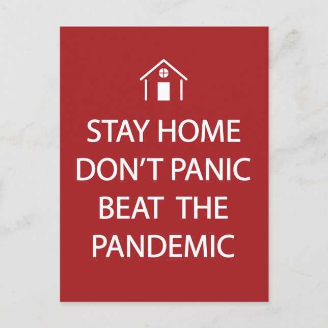 Zitat zur Verhinderung der Corona-Infektion Postkarte (Vorderseite)