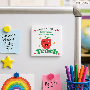 Zitat zur Würdigung von Lehrern mit süßem rotem Ap Magnet