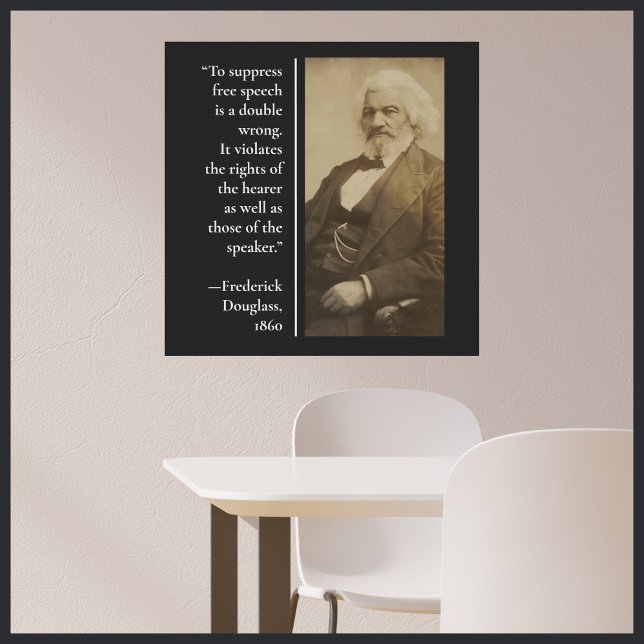 Zitat zur Zensur in Frederick Douglass-Geschichte Poster (Von Creator hochgeladen)