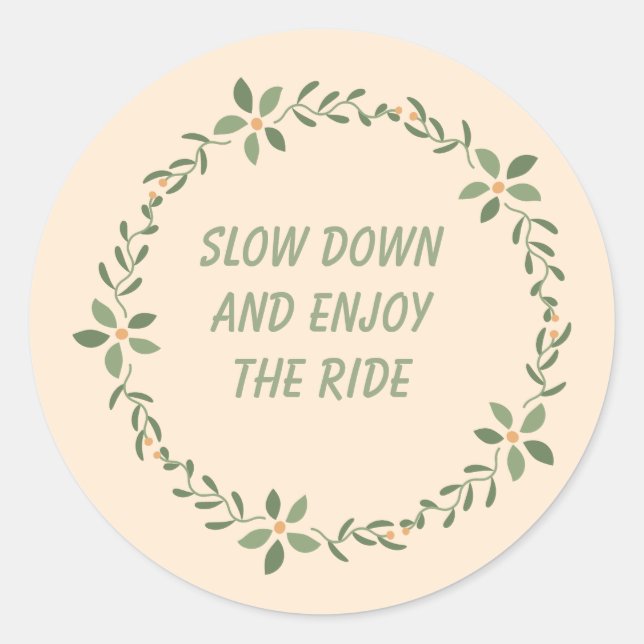 Zitataufkleber für ein gesundes Leben Runder Aufkleber (Vorderseite)