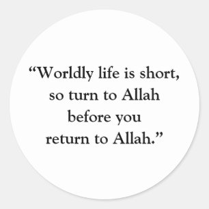 Zitataufkleber Runder Aufkleber