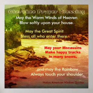 Zitate amerikanischer Native-Weisheit Poster