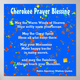 Zitate amerikanischer Native-Weisheit Poster
