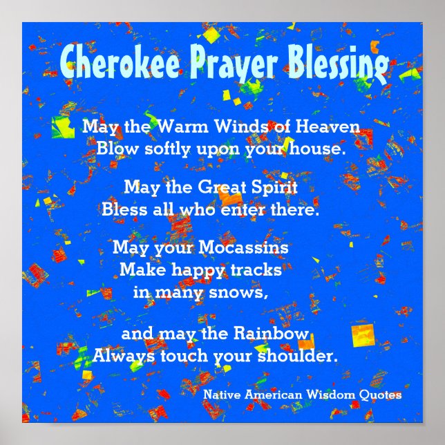 Zitate amerikanischer Native-Weisheit Poster (Vorne)