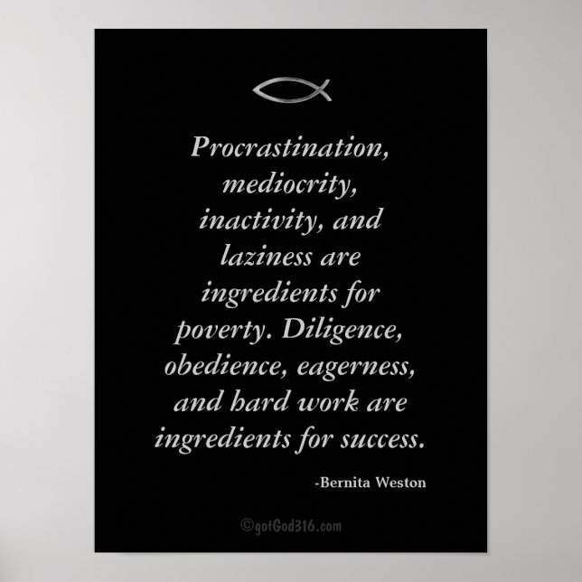 Zitate aus den Tasten für Disziplin Poster (Vorne)