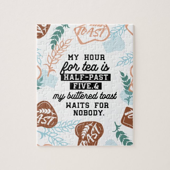Zitate aus Tee und gebuttertem Toast Puzzle (Vertikal)