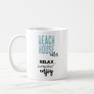 Zitate-Beach-House-Regeln Kaffeetasse