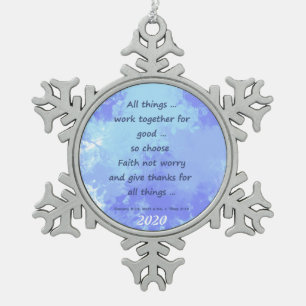 Zitate der Inspirationsbibliotheken Schneeflocken Zinn-Ornament
