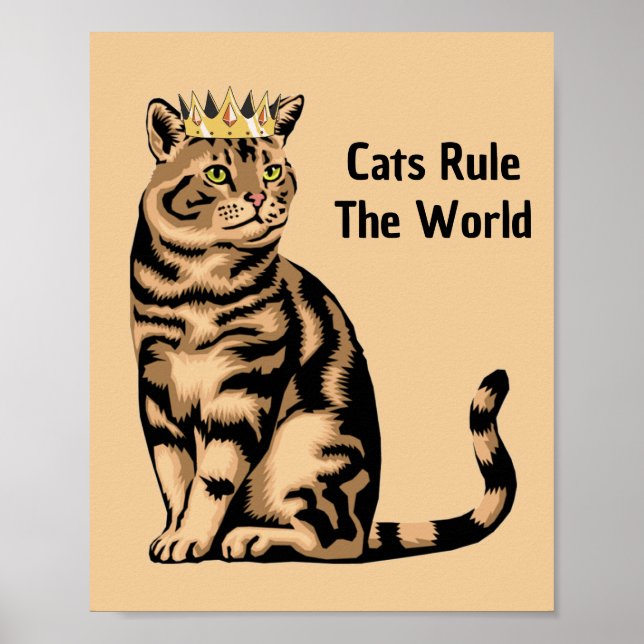 Zitate der orange Katze Poster (Vorne)