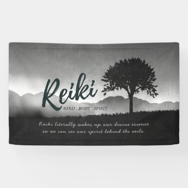 Zitate der Yoga-Mediationslehrer von B&W Reiki Mas Banner (Horizontal)