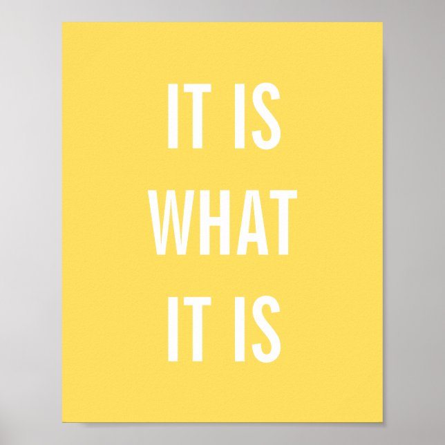 Zitate des gelben weißen Lebens 8x10 Poster (Vorne)