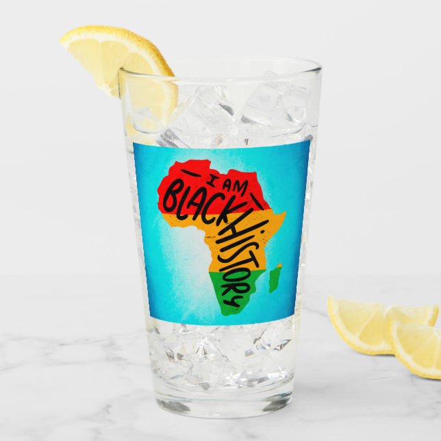 Zitate für die schwarze Geschichte - ICH BIN SCHWA Glas (Vorderseite Ice)