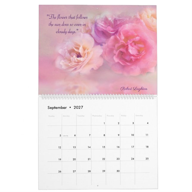 Zitate für Lieben 2023 Kalender (Sep 2027)