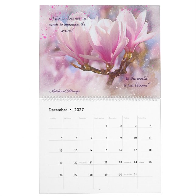 Zitate für Lieben 2023 Kalender (Dez 2027)