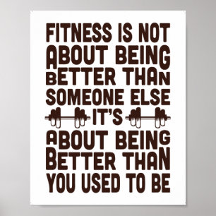 Zitate für motivierend Fitnessen, Gym Décor Poster