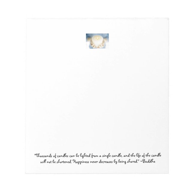 Zitate Inspirieren:"Tausend.."~Buddha- Notepad. Notizblock (Vorderseite)