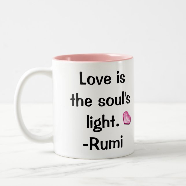 Zitate: Liebe Ist-Rumi Tasse (Links)