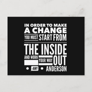 Zitate mit Bedeutung auf Postkarte