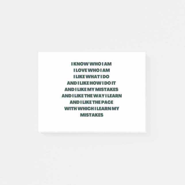 Zitate Post-it Klebezettel (Vorderseite)