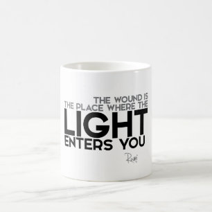 ZITATE: Rumi - Licht meldet Sie an Tasse