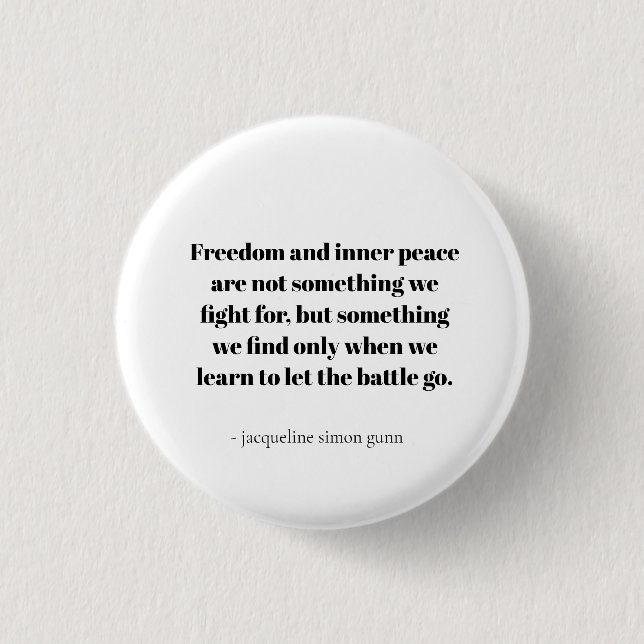 Zitate über innere Ruhe Button (Vorderseite)