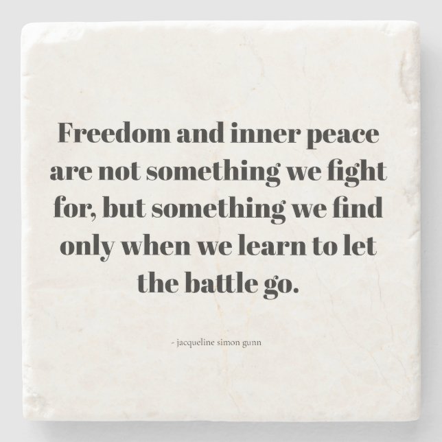 Zitate über inneren Frieden Steinuntersetzer (Vorderseite)