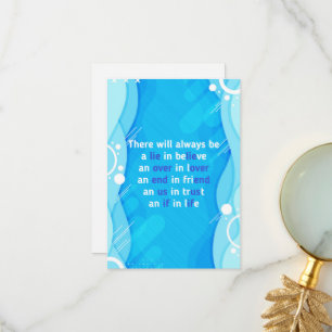 Zitate über Liebe, Leben und Freundschaft Dankeskarte