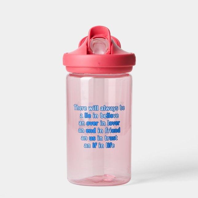 Zitate über Liebe, Leben und Freundschaft Trinkflasche (Vorne)